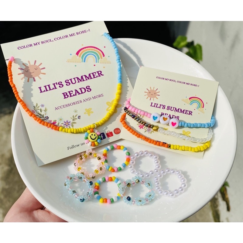 Vòng cổ LILI dây chuyền handmade LILI CUTE SMILE NECKLACE - LILI’S SUMMER BEADS