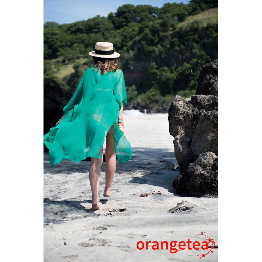 Trendy solid Women Beachwear Tassel Bikini Cover Up Summer Kaftan Beach Dress
