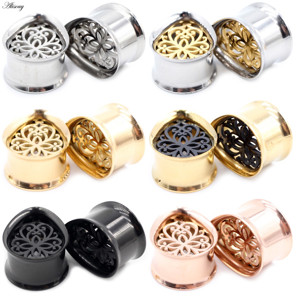 Alisouy Set 2 Khuyên Nong Tai Bằng Thép Không Gỉ Cá Tính