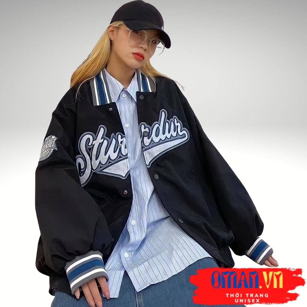 Áo khoác bomber dù STUR.DUR nam nữ form rộng Unisex 2 lớp Siêu Hot ulzzang Jacket Bomber Oman