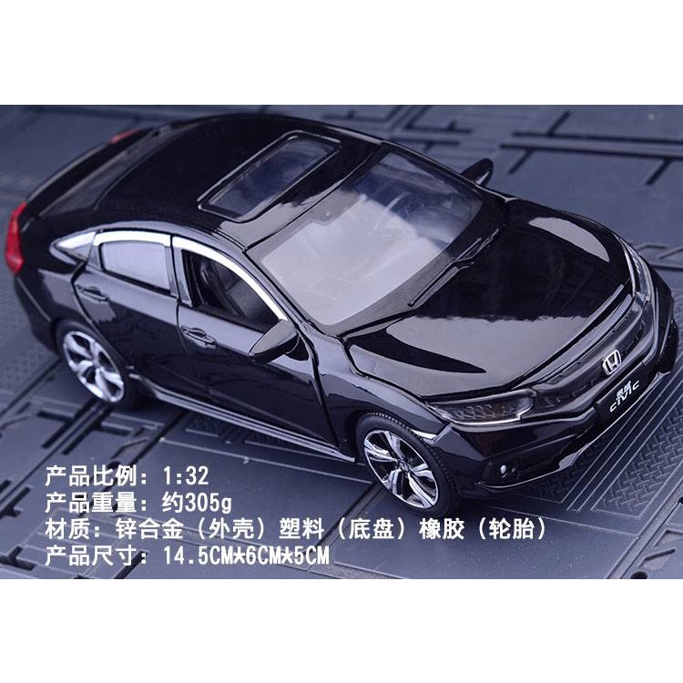 ToyToyMan ✨ Mô Hình Xe Hợp Kim Honda civic Tỉ Lệ 1:32 ô tô đồ chơi/vật trang trí/Món quà sinh nhật