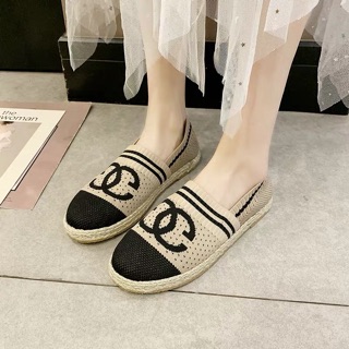 Giày slipon len chun đế cói