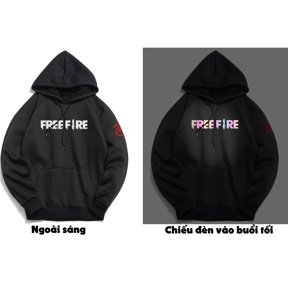 Áo hoodie Free Fire Phản Quang 7 màu ❤ FREESHIP ❤ Áo Game Free Fire full size cho các game thủ