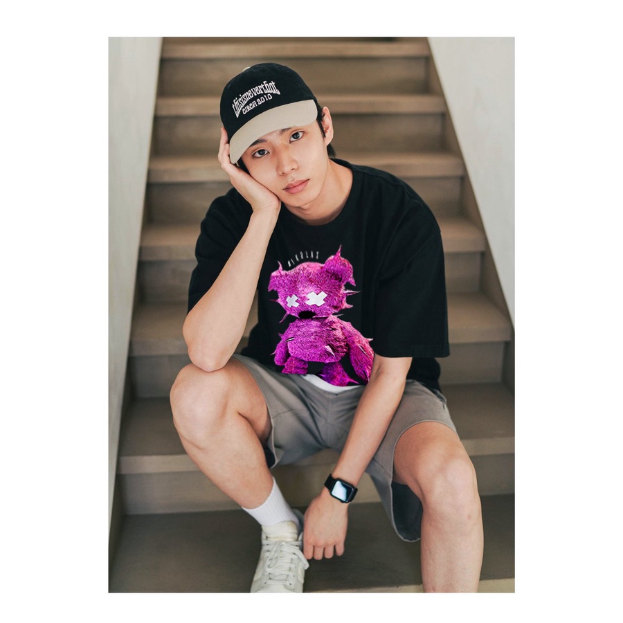 Áo thun Unisex Nikolas 100% Cotton Pinky Bear Tee
