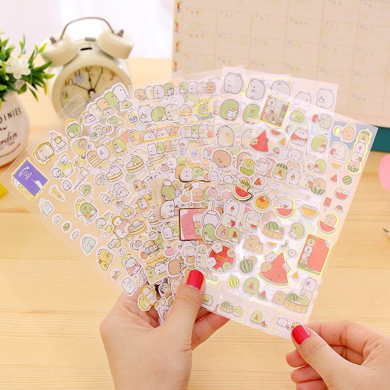Sticker  dán Molang nhiều miếng trên 1 tấm - Phụ kiện Halu