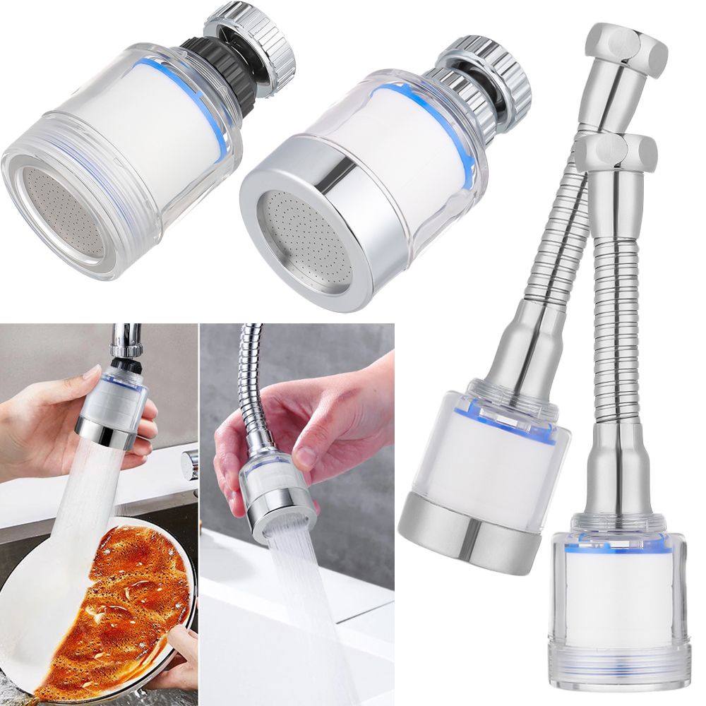 Đầu vòi lọc nước linh hoạt xoay 360 độ tiết kiệm nước cho nhà bếp