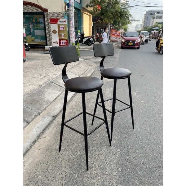 Ghế quầy bar ,ban công cao cấp chân côn mẫu lưng sắt mặt ngồi rộng rãi cho clup,cafe..