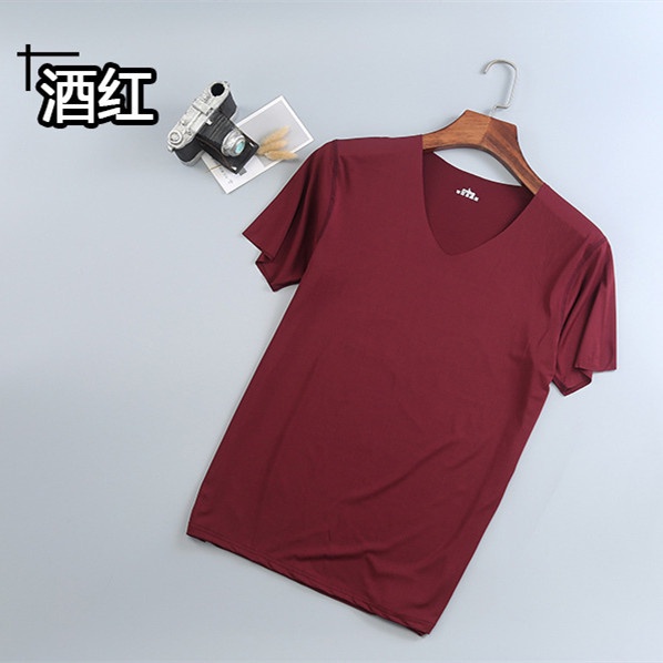 Áo Thun Tay Ngắn Cổ Chữ V Không Đường May Thời Trang Xuân Hè Cho Nam Size M-5XL