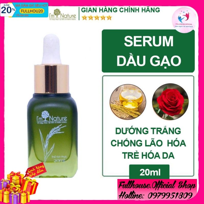 Tinh Chất Dưỡng Da - Serum Dầu Gạo & Collagen I'M NATURE – Làm Sáng Và Tái Tạo Da 20ml