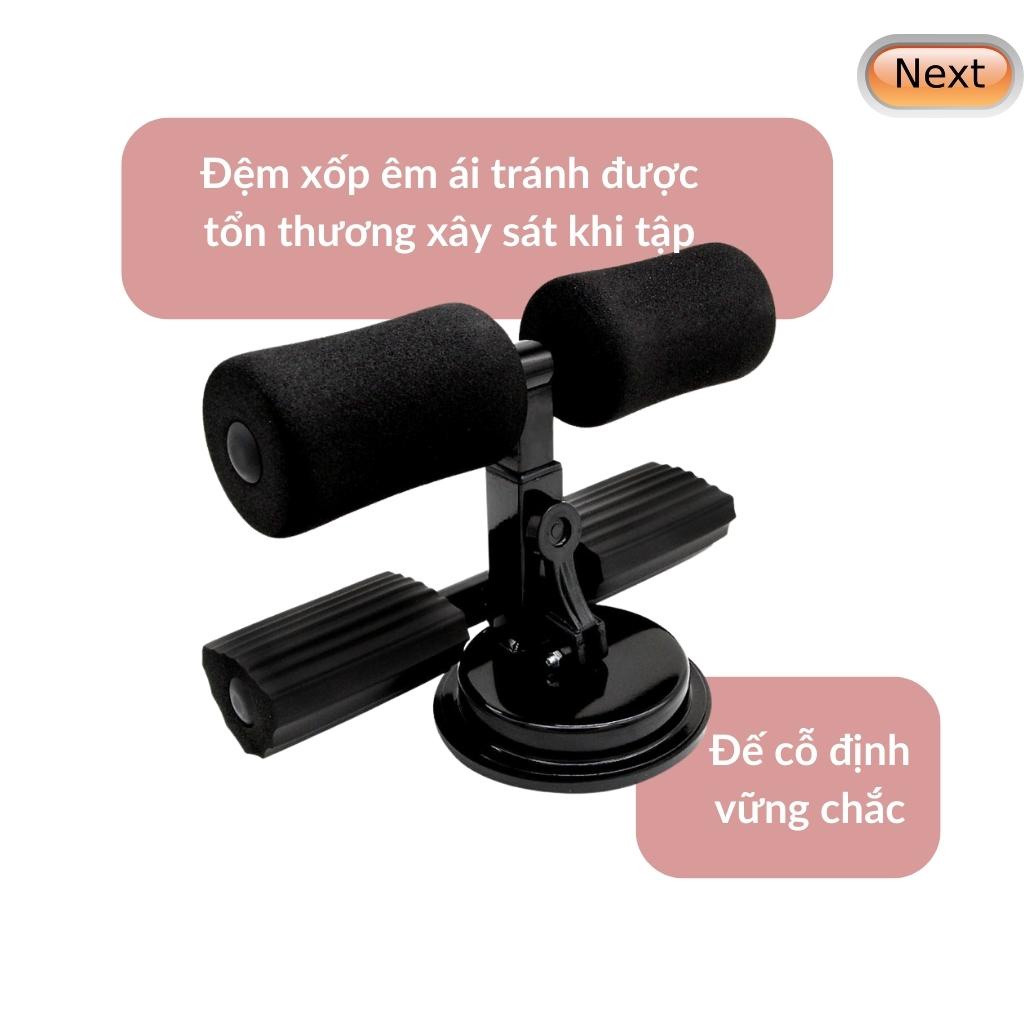 Dụng cụ tập cơ bụng tạo eo thon giảm mỡ gym yoga tại nhà có đế hút gắn sàn chữ chân cao cấp WEGO