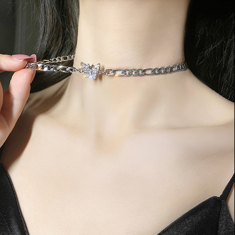 Dây chuyền, chocker xích bướm cá tính