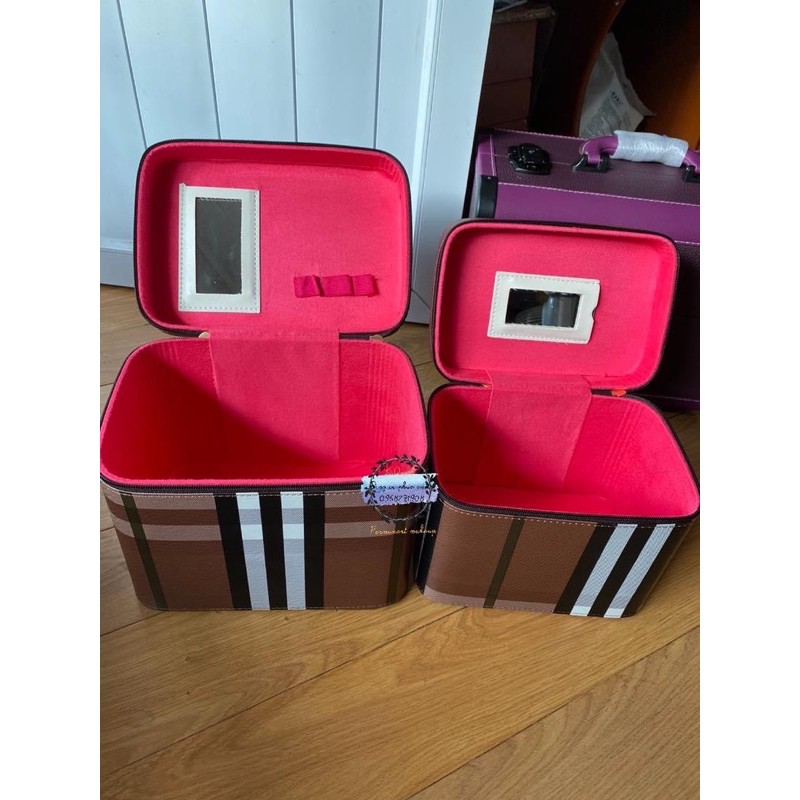 Cốp mi nail mini kẻ ô