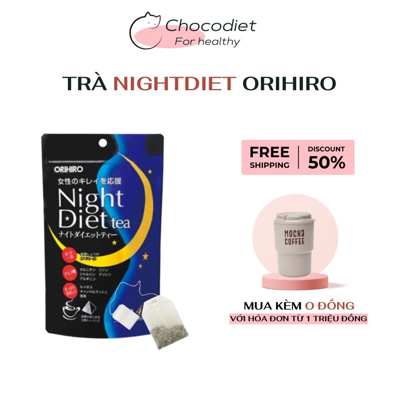 trà giảm cân night diet tea orihiro made in Japan - giảm cân, giảm mỡ , tăng quá trình trao đổi chất