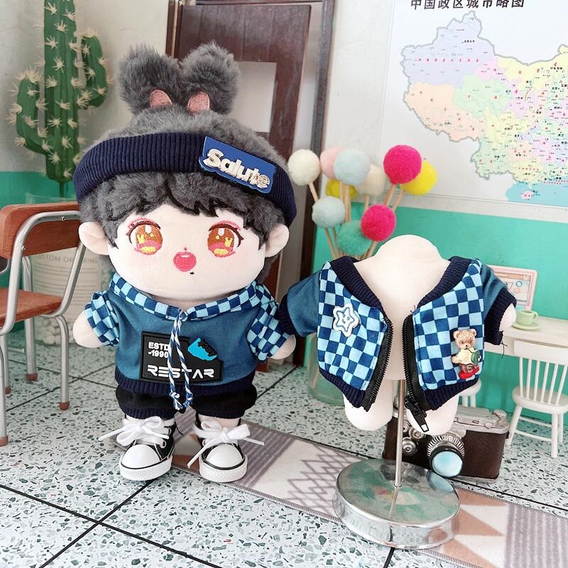 Set Trang Phục Áo Khoác Hoodie Họa Tiết Ngôi Sao Kích Thước 20cm Cho Búp Bê Xiao Zhan Yibo Sean Xiao Gong Jun Simon