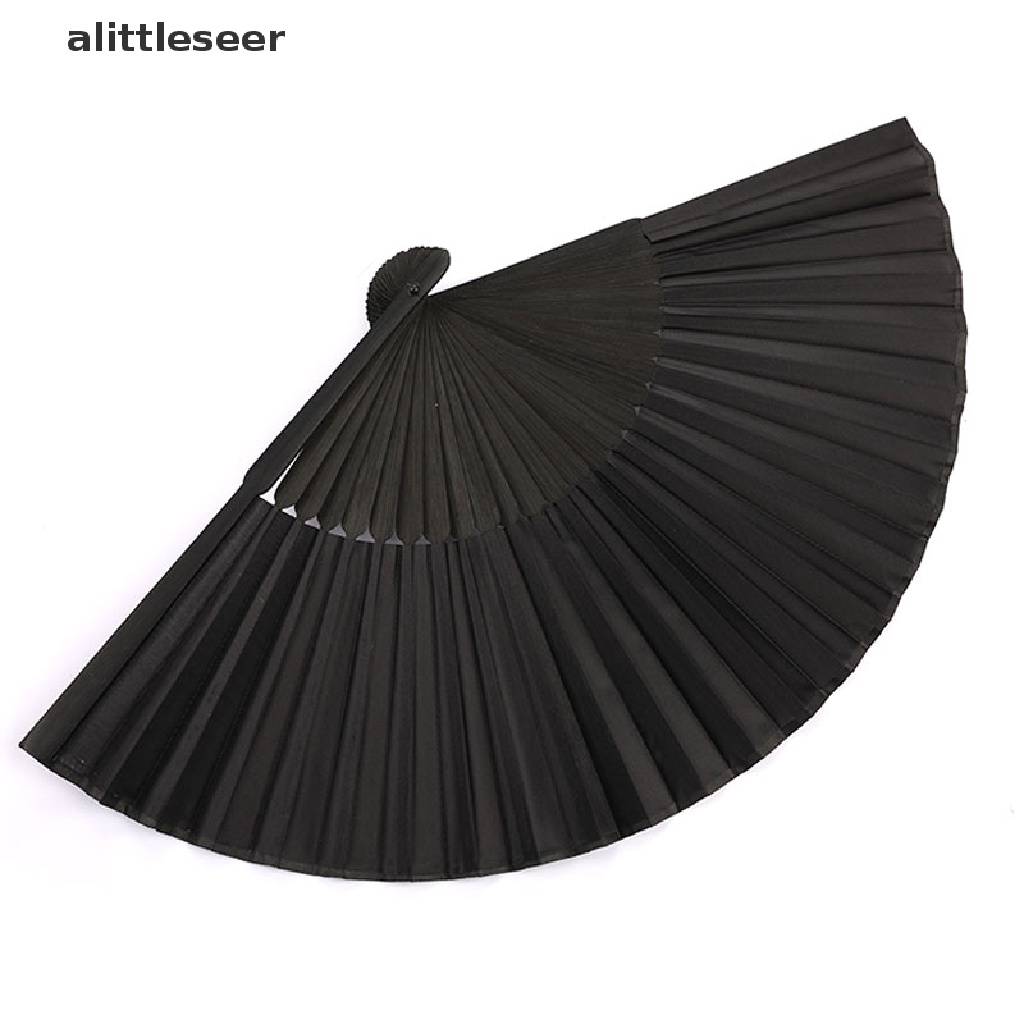 【ER】 Chinese Style Black Vintage Hand Fan Folding Fan Chinese Dance Party Folding Fan .
