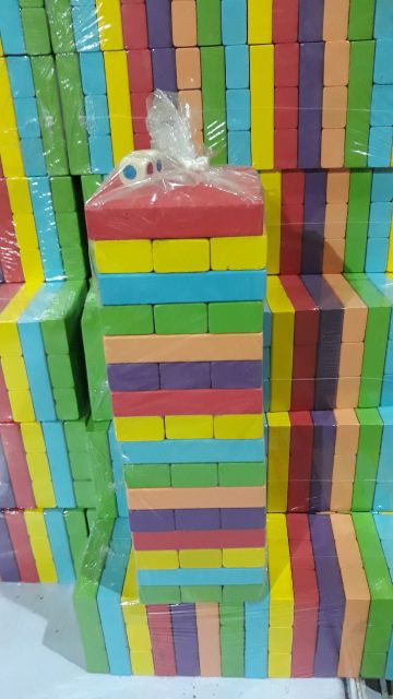 Bộ rút gỗ màu 48 thanh size lớn hàng đẹp mịn màng