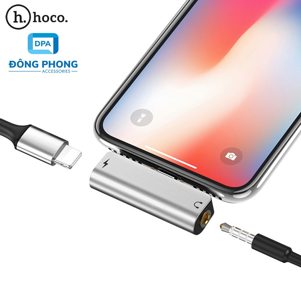 Jack Chia Cổng Lightning Sang 3.5mm Hoco LS25 Chính Hãng