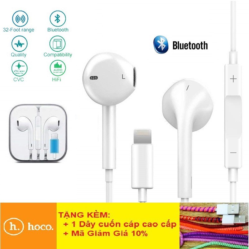 Tai Nghe Iphone 7 Có Mic Cổng Lightning Chân Dẹt Kết Nối Bluetooth Cho Iphone 7/8/X/Xr/XsMax/11/11Pro/11ProMax