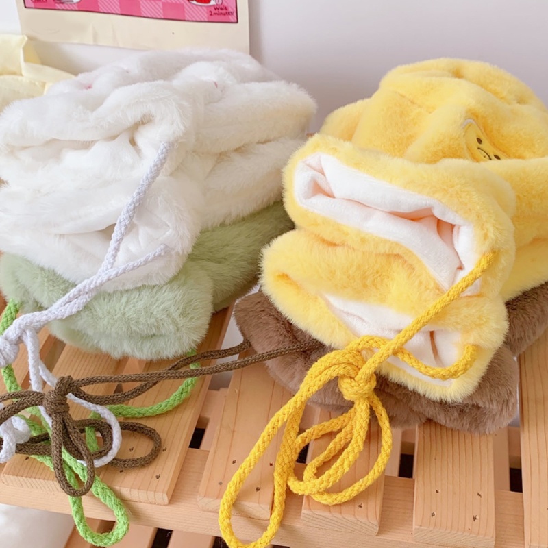 Găng Tay Lông Xù Họa Tiết Gấu Dễ Thương Dành Cho Nữ