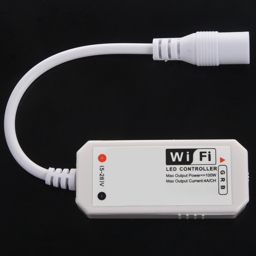 LED WiFi Remote Controller Works with Alexa/Google Home Voice Control for 5050/3528 RGB LED Strip Lights Change/Dimmer/Timer/Sound Activated Function - Free iOS/Android APP Control