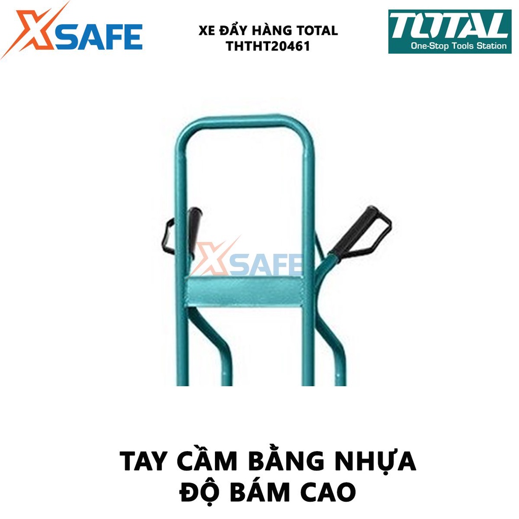 Xe đẩy hàng bằng tay TOTAL THTHT20461 Xe kéo hàng tải tối đa 200kg, thiết kế 3 bánh di chuyển dễ dàng nhiều địa hình