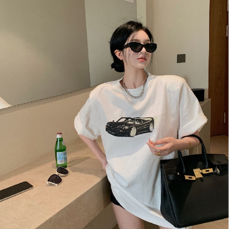 NRVP Áo Thun Cotton Tay Ngắn Cổ Tròn Màu Trơn Thời Trang Dành Cho Nữ