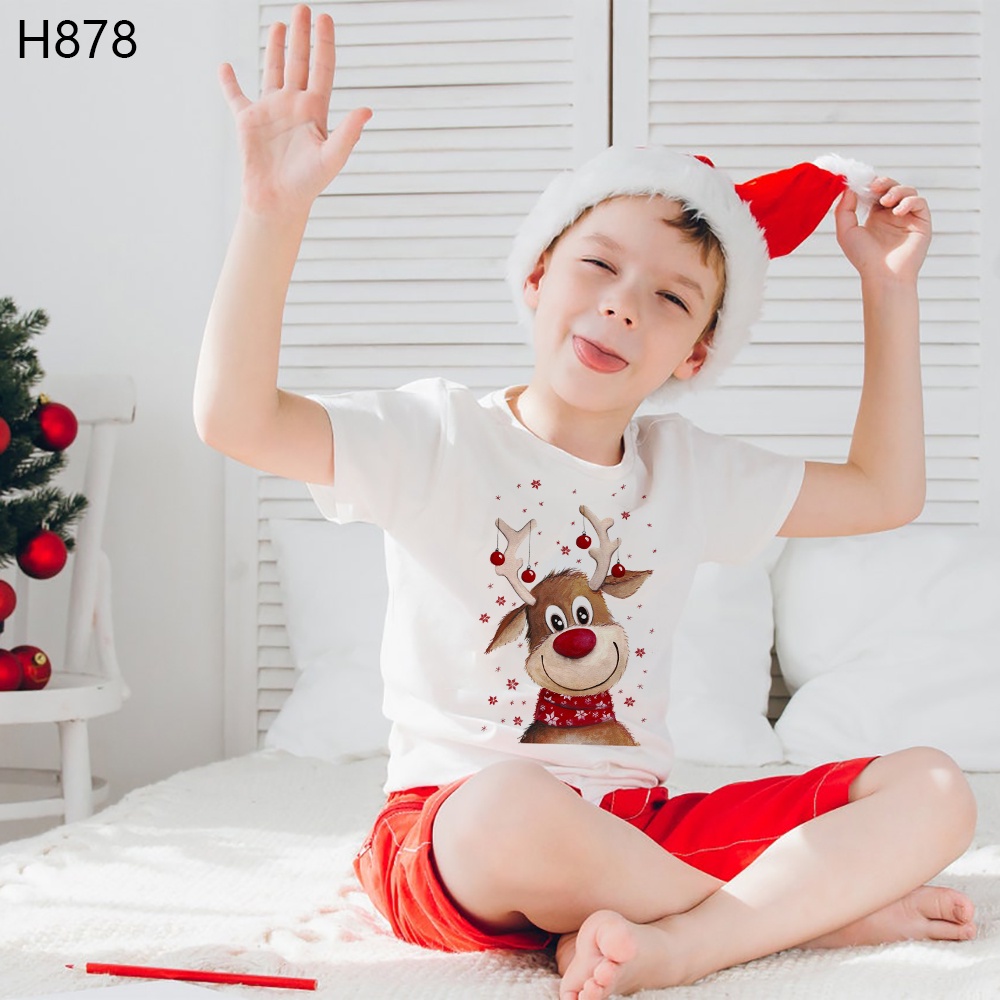 Áo Thun Tay Ngắn In Chữ happy new year Dành Cho Bé Trai Gái