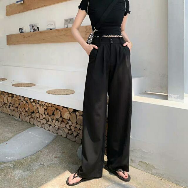 (order taobao)Quần xuông đen
