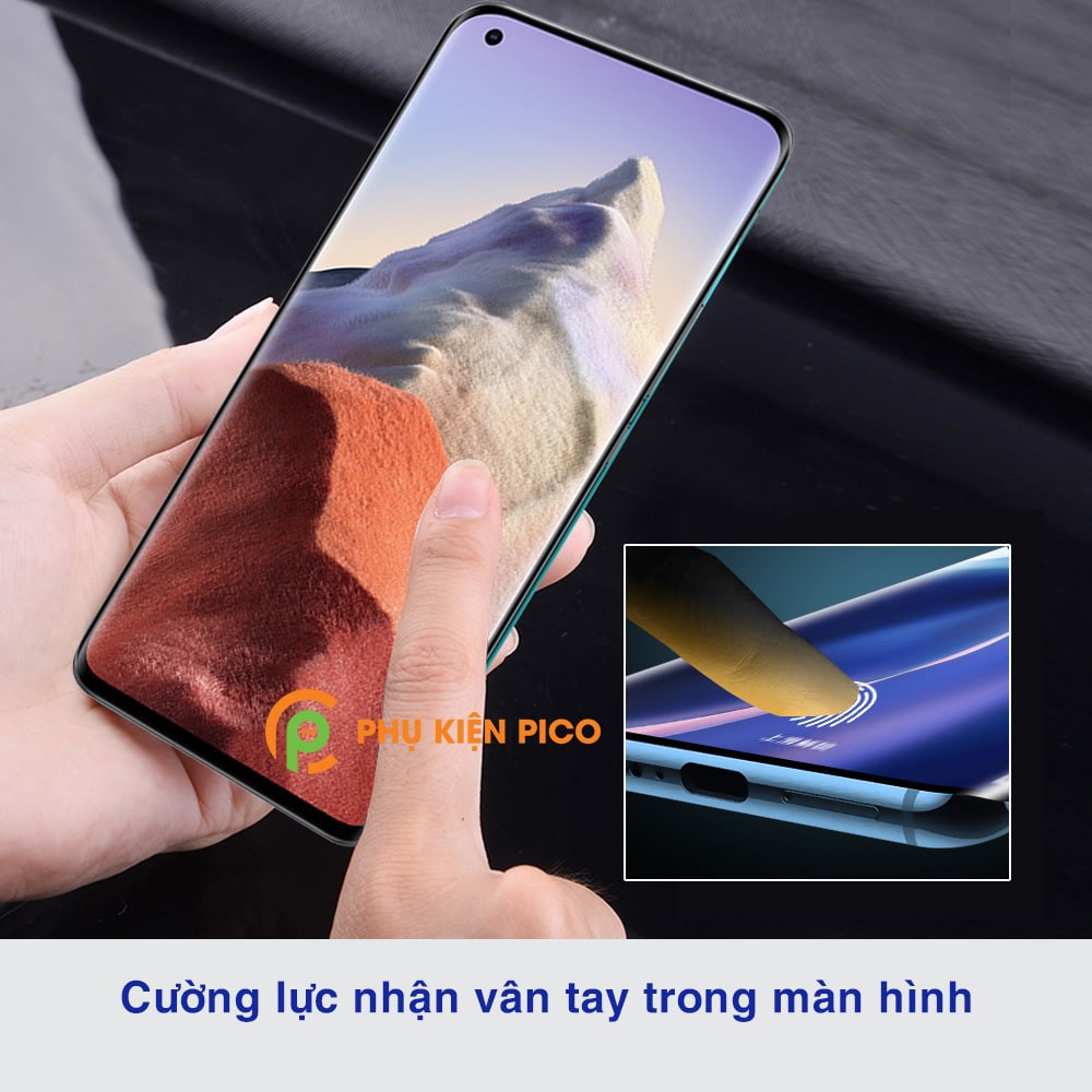 Kính cường lực Xiaomi Mi 11 Ultra viền vô cực full keo full màn nhận vân tay màn hình - Dán màn hình Xiaomi Mi 11 Ultra