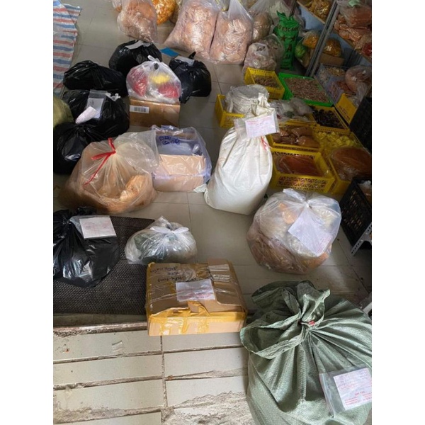 COMBO 1KG BÁNH TRÁNG RÌA PHƠI SƯƠNG +100GR MUỐI NHUYỄN TÔM NGON+100GR SATE +100GR HÀNH PHI+50GR TẮC