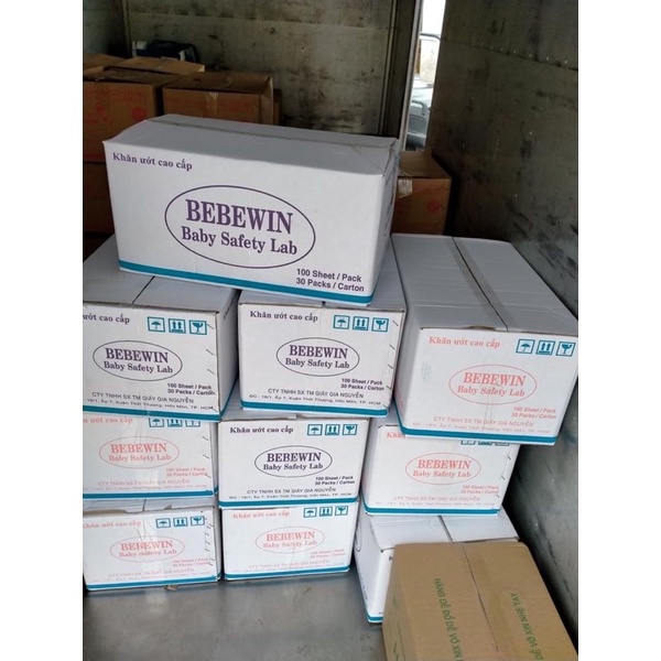 KHĂN GIẤY ƯỚT BEBEWIN KHÔNG MÙI HÀN QUỐC 100 tờ