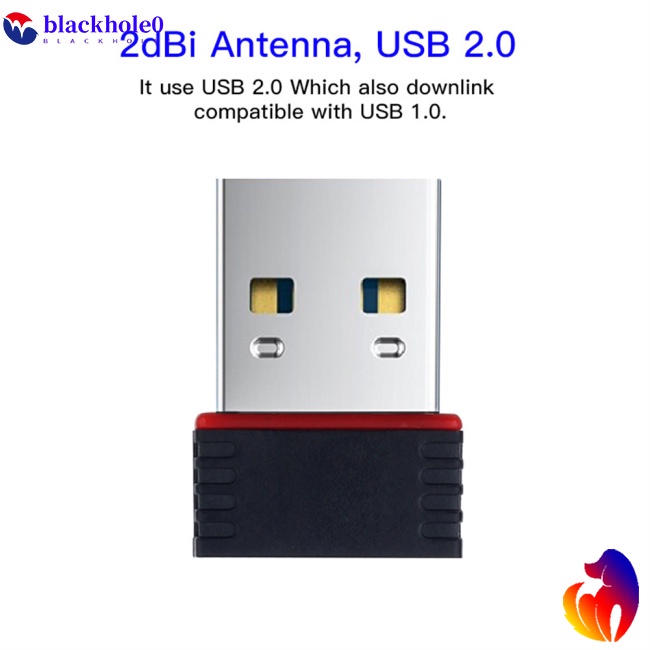 Usb Kết Nối Mạng Wifi 150m 2.0 802.11 B / g / n Lan Cho Laptop / pc 1-14 Kênh