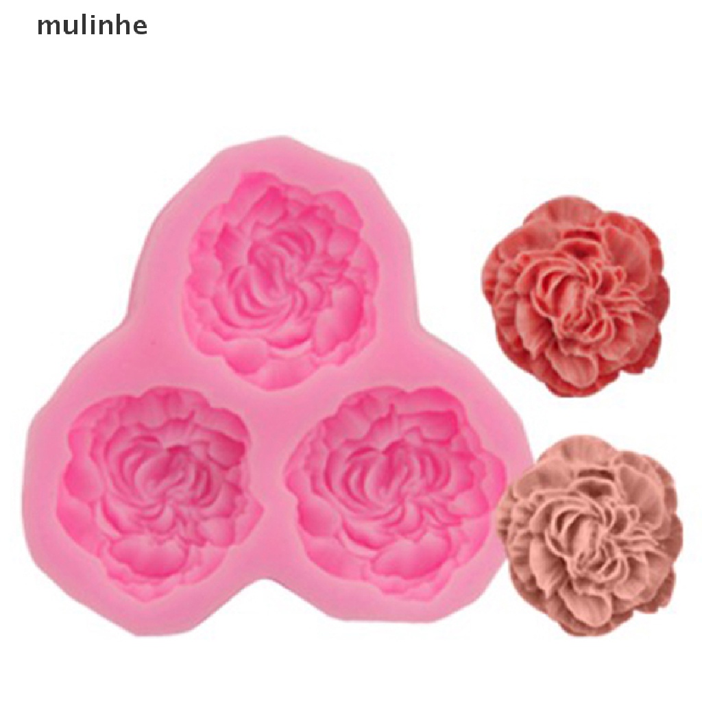 Khuôn Silicone Tạo Hình Hoa Mẫu Đơn Trang Trí Bánh Kem