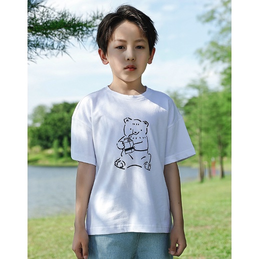 Áo gia đình Familylove - Mẫu Đồng phục gia đình Gấu đi dã ngoạidễ thương chất liệu cotton 100% cao cấp