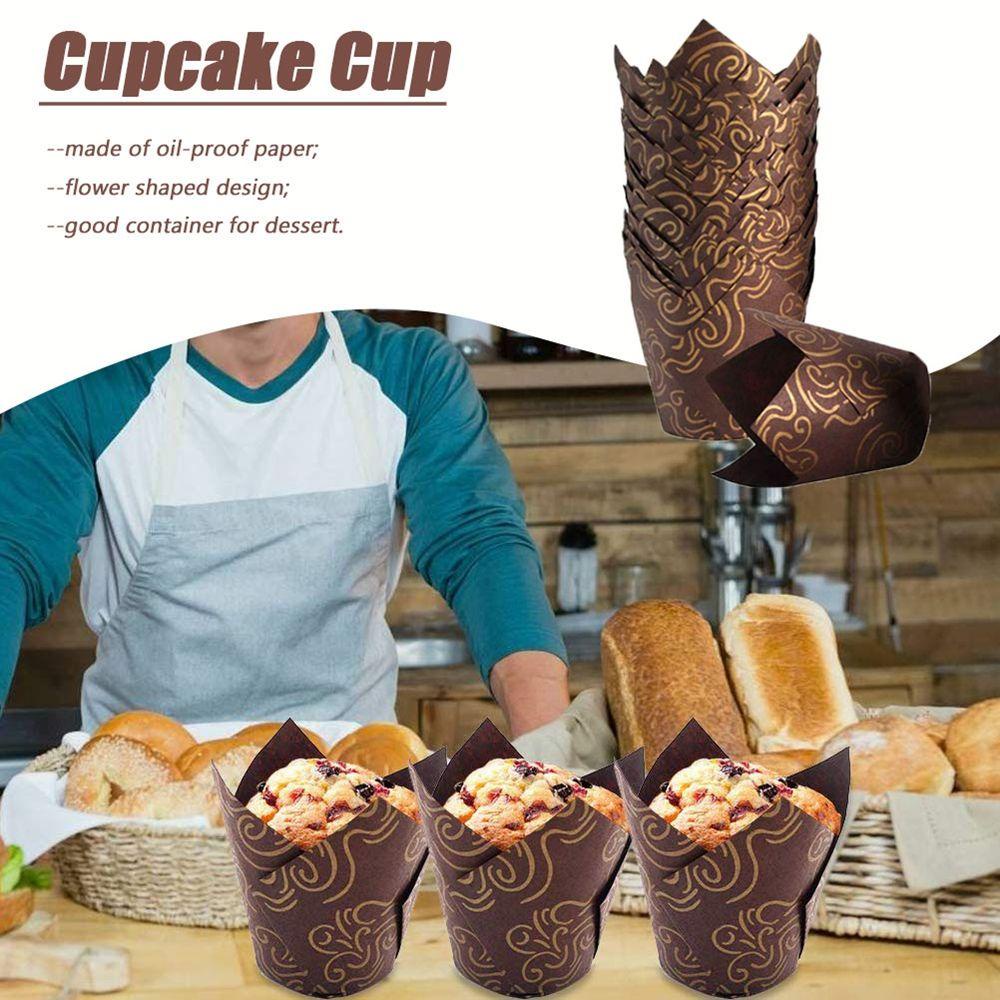AUGUSTINA Set 50 Đế Lót Bánh Cupcake Chống Thấm Dầu