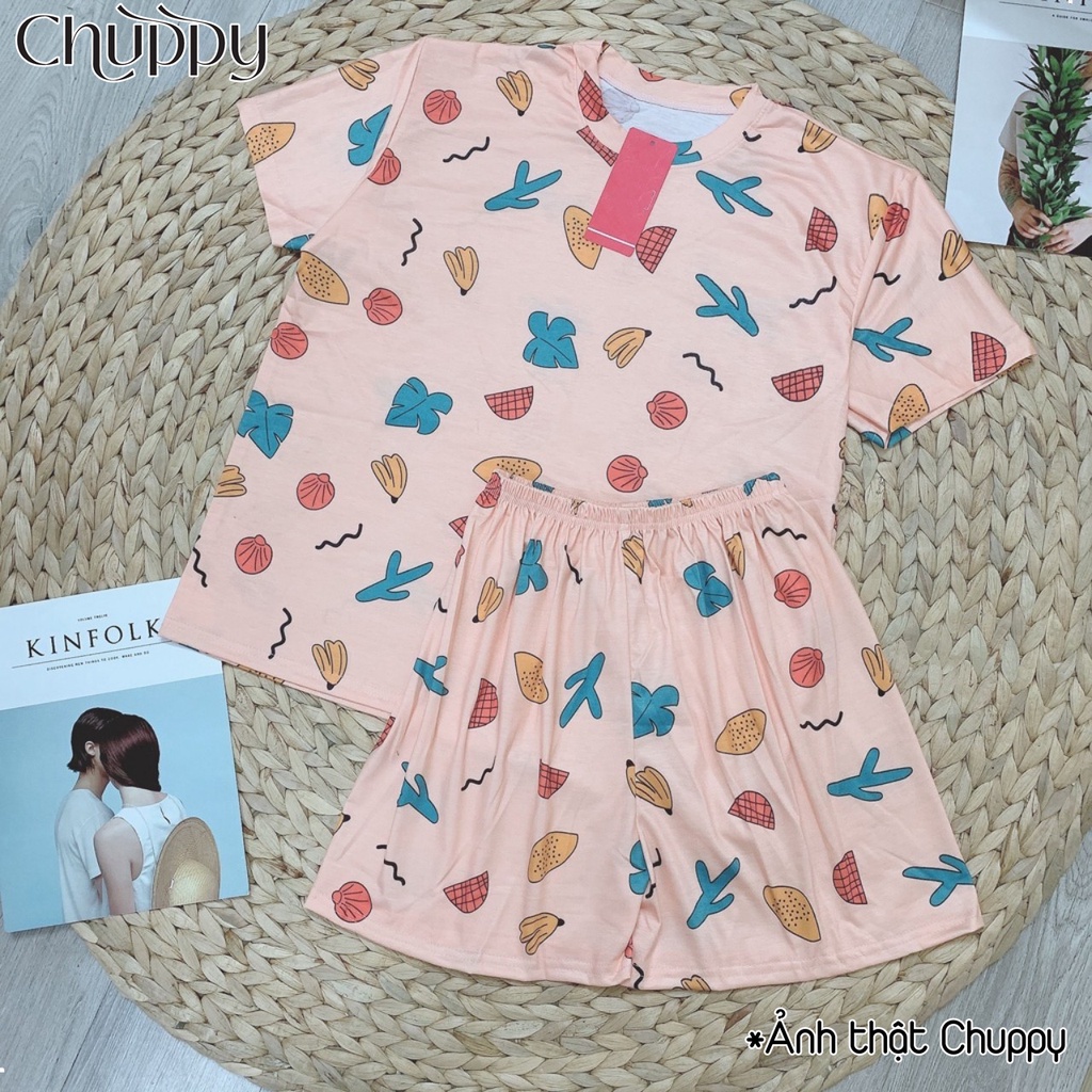 Bộ Ngủ Cộc Tay Nữ Mặc Nhà Dễ Thương CHUPPY BN05
