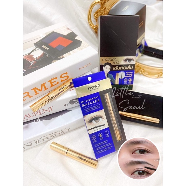 Mascara Browit Nongchat Thái Làm Dày Dài Mi, Làm Cong Mi Chuyên Dụng Cho Makeup
