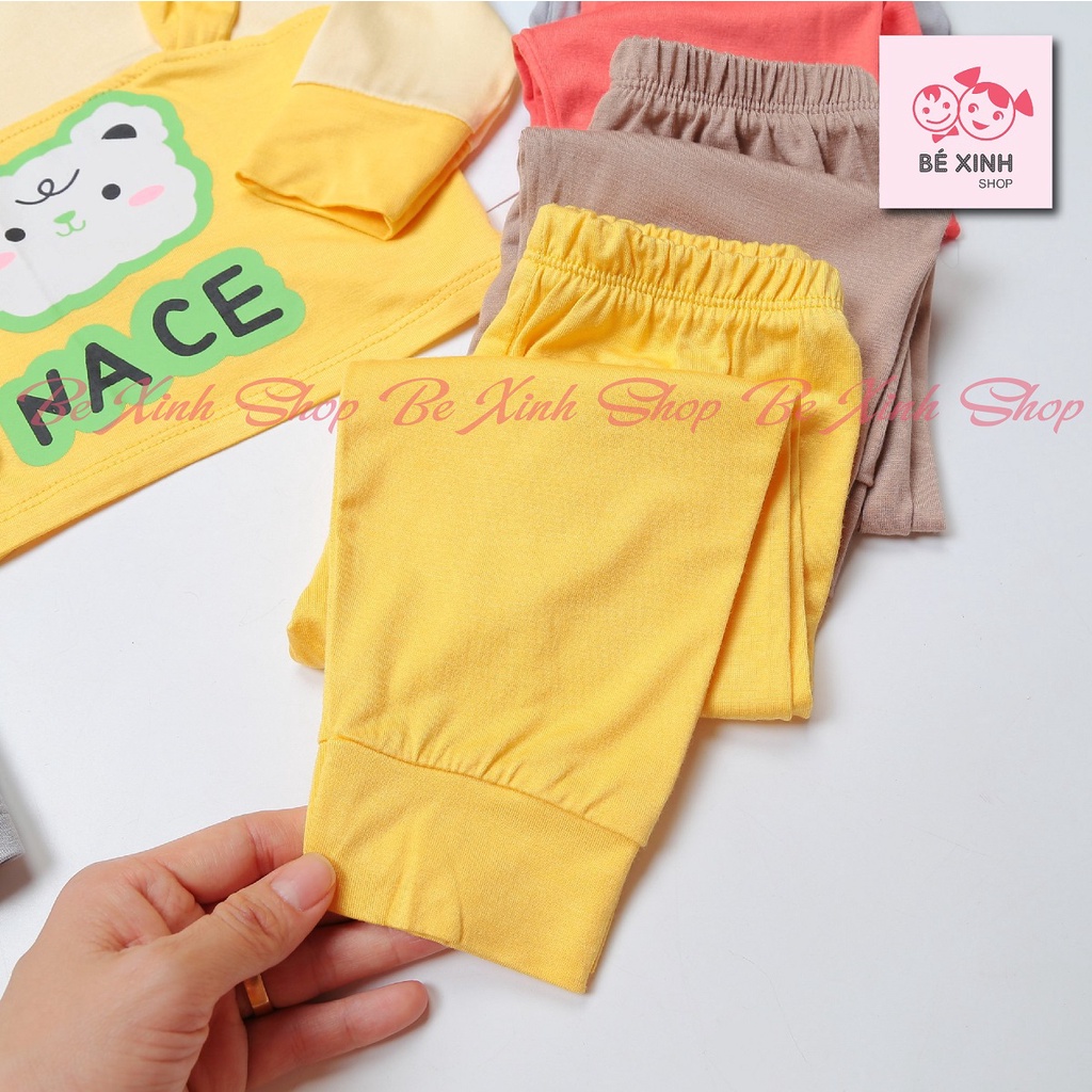 Quần áo thu đông bé trai bé gái trẻ em Minky Mom  Đồ bộ dài tay thunlạnh cho bé trai gái DÀI_ĐỘNGVÂT