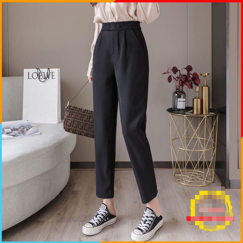 QUẦN BAGGY NỨ CẠP CAO MẶC ĐI HỌC ĐI LÀM ĐỀU ĐẸP, QUẦN DÀI NỮ BASIC