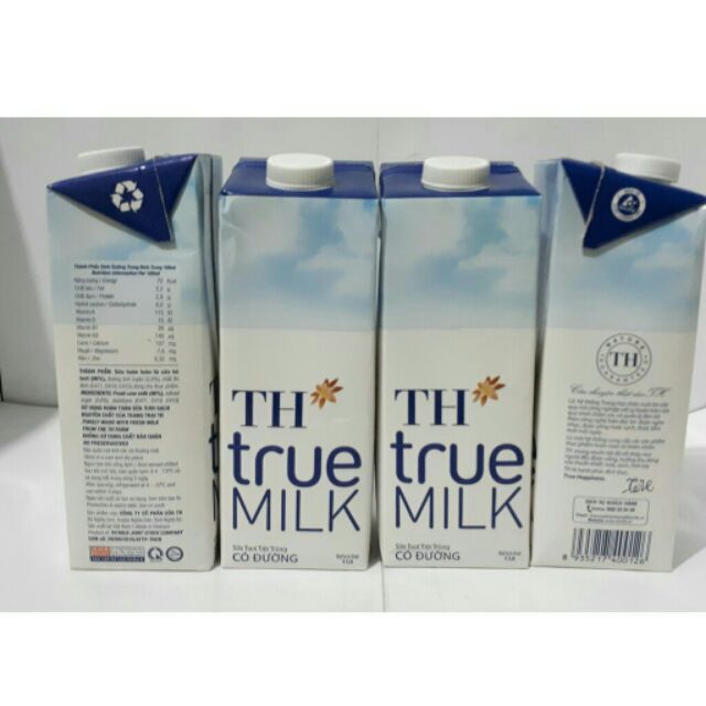 Sữa tươi tiệt trùng TH 1 lít 12 hộp 1 thùng