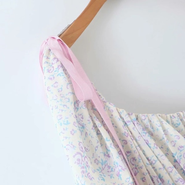 Đầm maxi xòe tay phồng tqxk