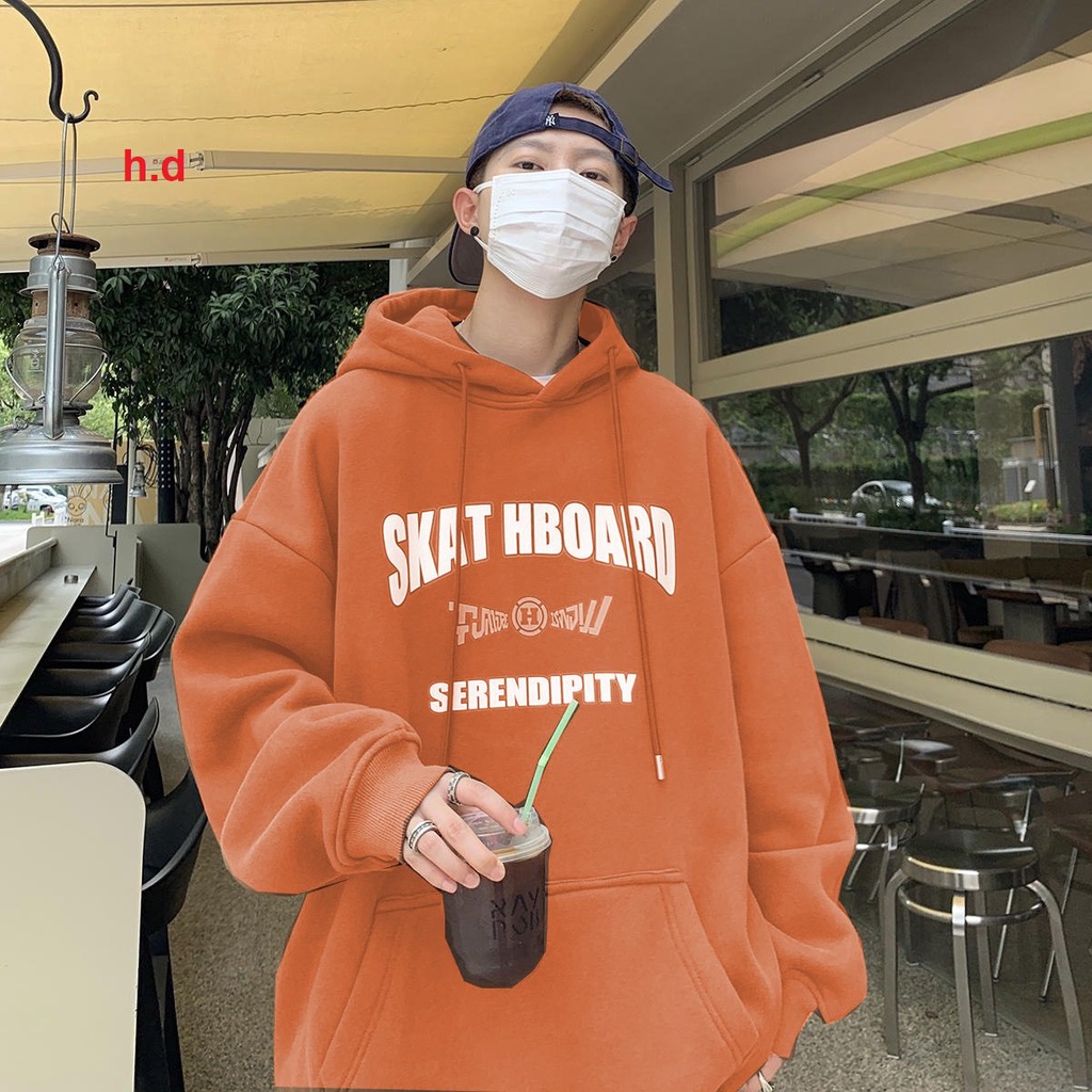 Áo nỉ hoodie SKAT Áo nam nữ Chất nỉ ngoai Mũ 2 lớp form to rộng