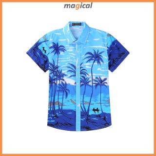 Áo Sơ Mi Hoạ Tiết Cây Dừa Thời Trang Năng Động