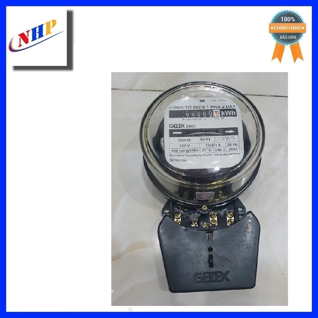 Công tơ điện 1 pha 2 dây GeLex(đồng hồ điện)