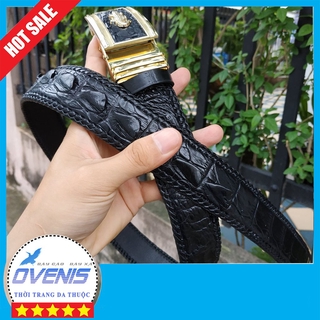 Thắt Lưng Da Cá Sấu Nam [PHIÊN BẢN DÂY LIỀN 4.0 CAO CẤP] Đan Viền Thủ Công Rất Đẹp!