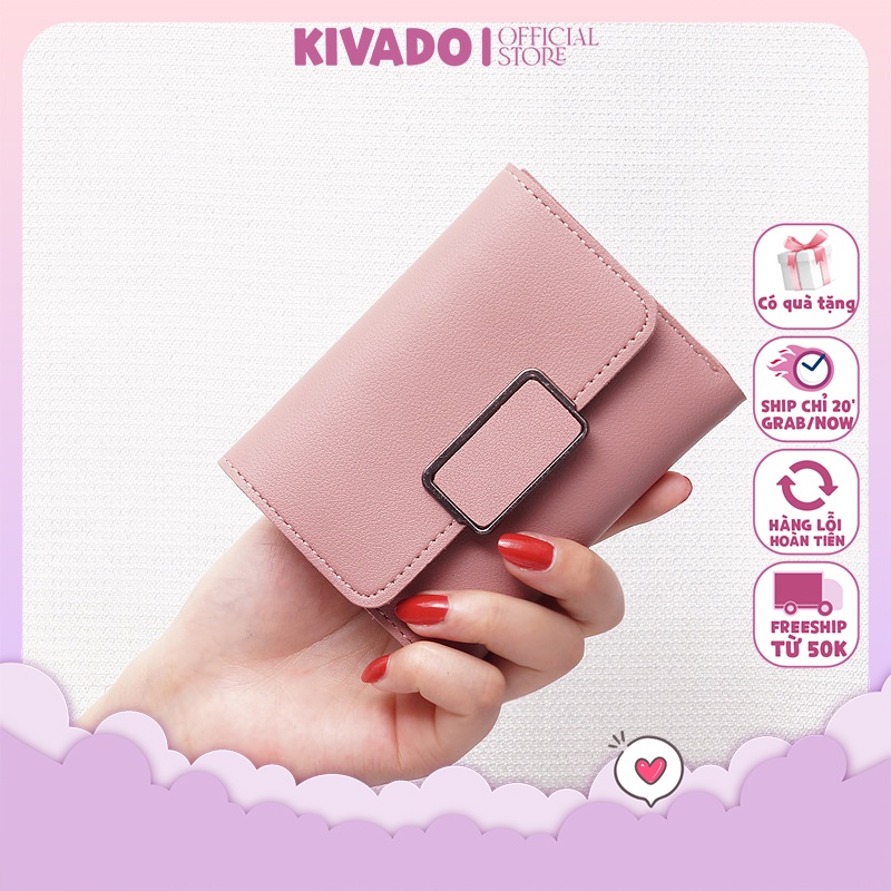 Ví nữ  ngắn mini đẹp  bỏ túi nhiều ngăn thời trang  cao cấp đựng tiền cute dễ thương KIVADO 117c