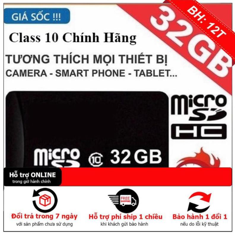 BH12TH  Thẻ nhớ 64G/32G/16G/ micro sd class 10 U3, Bh 1 năm lỗi 1 đổi 1