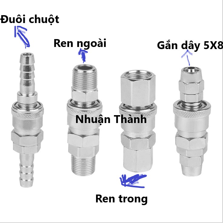 Đầu nối hơi nhanh khí nén