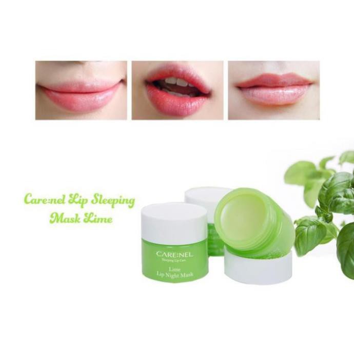 Mặt Nạ Ngủ Môi Care:Nel Lime Lip Night Mask Dưỡng Ẩm, Tẩy Tế Bào Môi Hương Chanh 5g