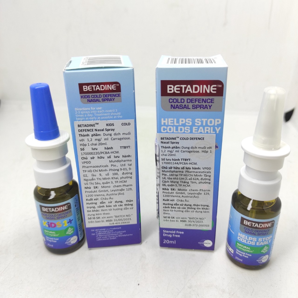 BETADINE Cold Defence Nasal Spray 20ml - Dung dịch xịt mũi ngừa cảm cúm